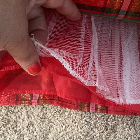 Sweet Charmers Girls holiday Christmas Dress Sz 5 sparkling red plaid - Picture 6 of 10